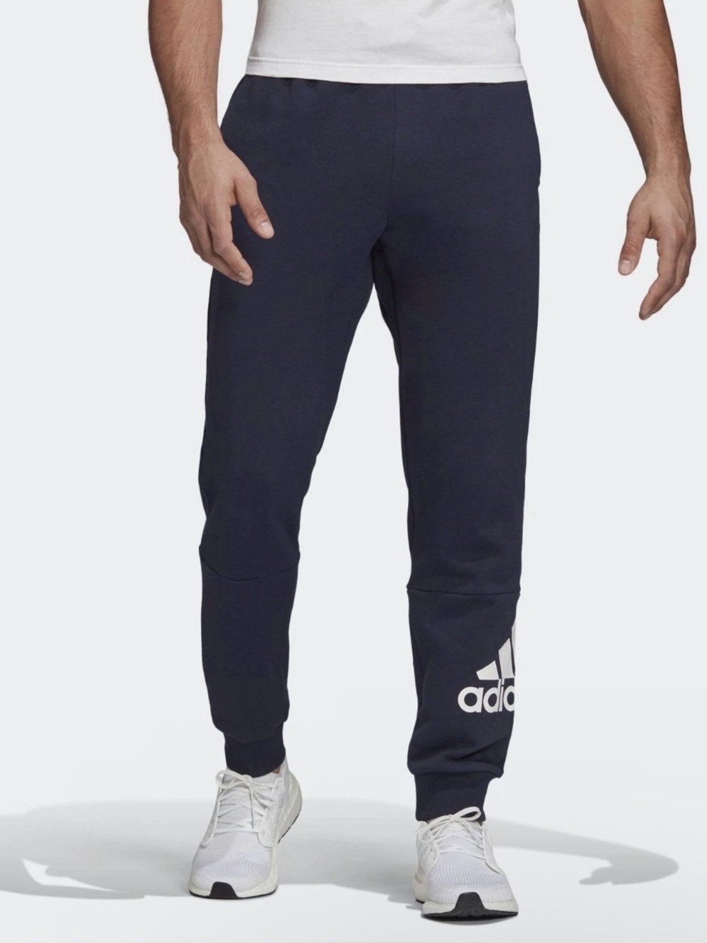 Adidas Mens’ Badge of Sport French Terry Joggers (FS4629) Legend Ink/White XL